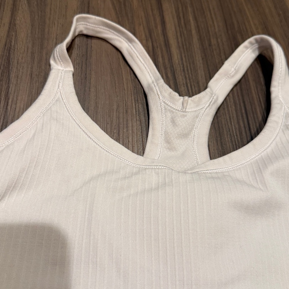 lululemon athletica Cream Ribbed Racerback Tank Top - Picture 2 of 6